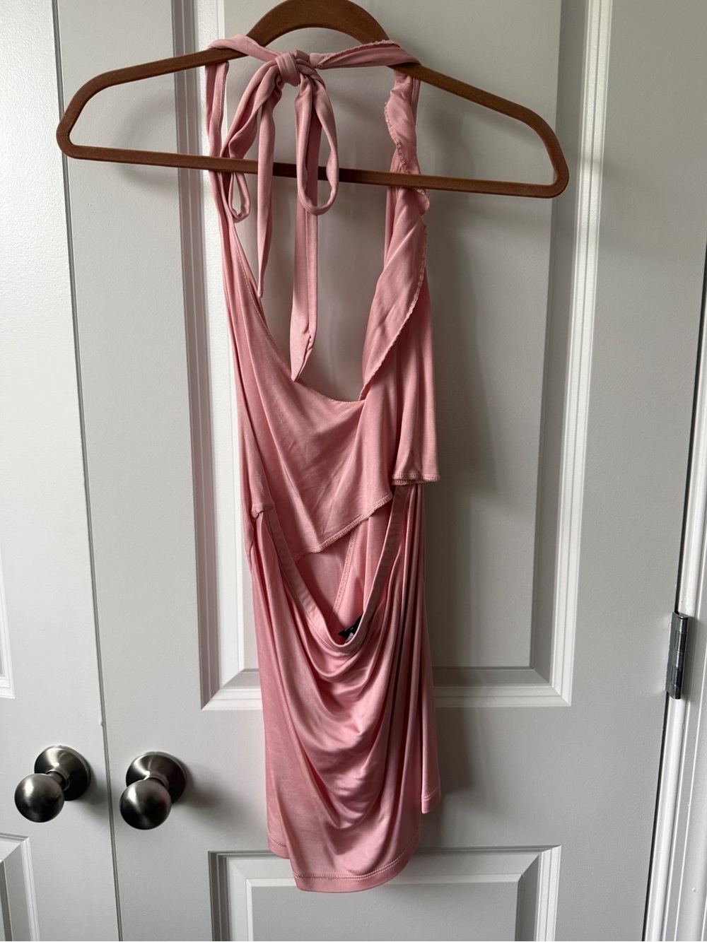 H&M Dusty Pink Ruffle Halter Top - Picture 3 of 5